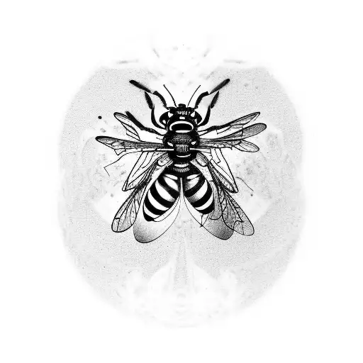 wasps hornets motherboard biomechanic tattoo design idea