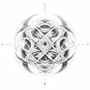 sacred geometry, life and death, good and bad, dragon tattoo design idea