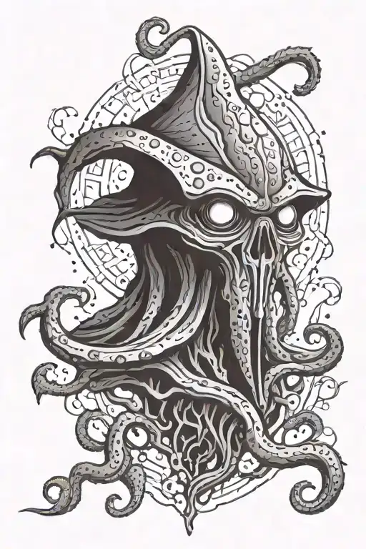 dnd mind flayer dungeon master dice tattoo design idea