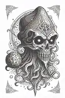 dnd mind flayer dungeon master dice tattoo design idea