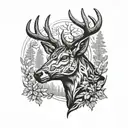 deer hunter tattoo design idea