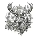 deer hunter tattoo design idea