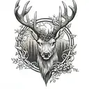 deer hunter tattoo design idea