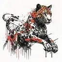 panther wings tattoo design idea