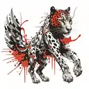 panther wings tattoo design idea