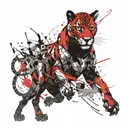 panther wings tattoo design idea
