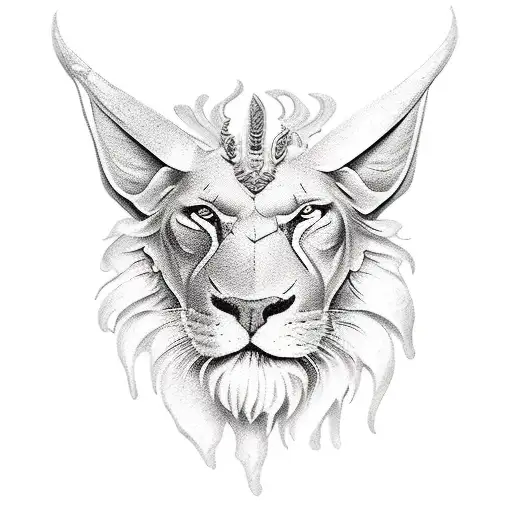 spartano con león y margaritas tattoo design idea