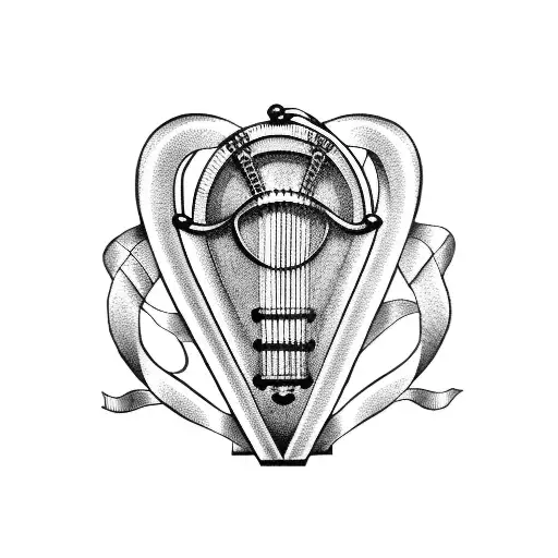 Irish harp tattoo design idea