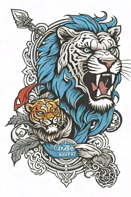 detroit lions Redwings tattoo design idea