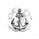 anchor and heart tattoo design idea