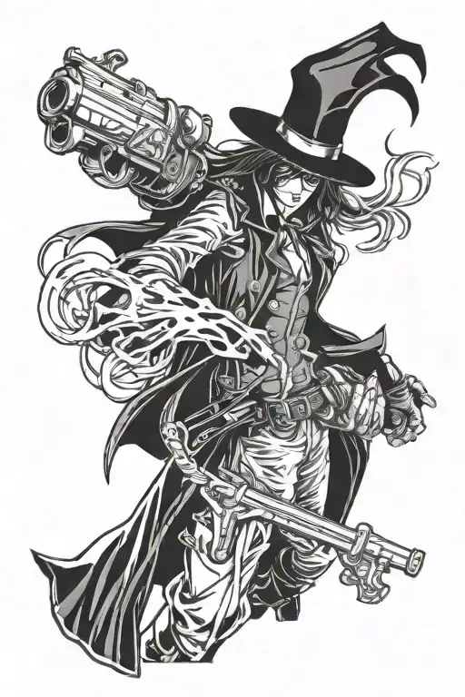  Alucard from Hellsing Ultimate tattoo design idea
