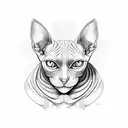 sphynx cat tattoo design idea
