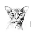 sphynx cat tattoo design idea