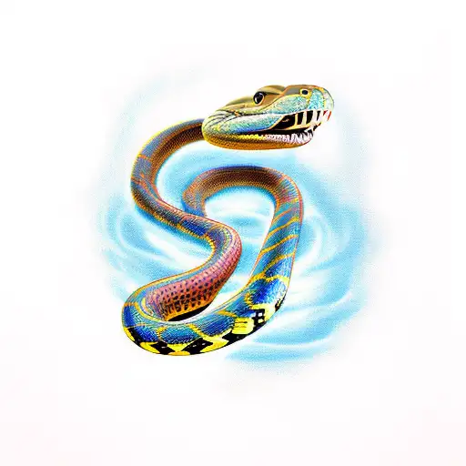 Snake and osiris  tattoo design idea