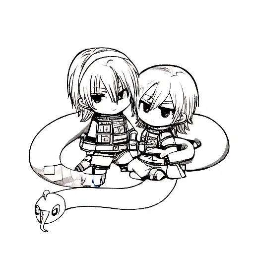 Snake and osiris  tattoo design idea