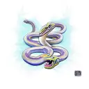 Snake and osiris  tattoo design idea