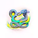 Snake and osiris  tattoo design idea