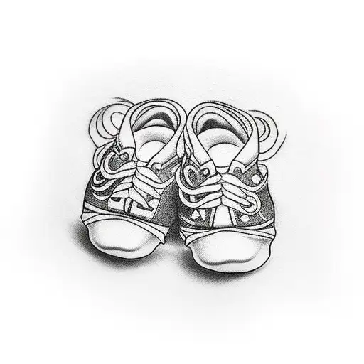 baby feet tattoo design idea