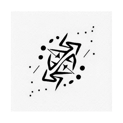 three solid black symbols in a row tattoo design idea