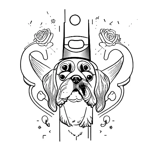 dog lover tattoo design idea