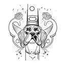 dog lover tattoo design idea