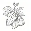 strawberry  tattoo design idea