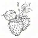 strawberry  tattoo design idea