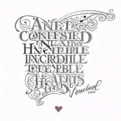 a quote that says "confused minds hurt incredible hearts" tattoo design idea