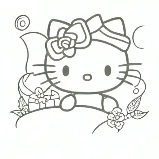 hello kitty tattoo design idea