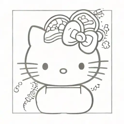 hello kitty arma de 3cm tattoo design idea