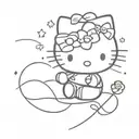 hello kitty tattoo design idea