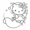 hello kitty tattoo design idea