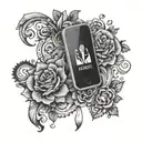 Dexcom g7 cgm outline  tattoo design idea