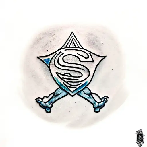 superman fighting doomsday  tattoo design idea