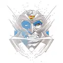 superman vs. doomsday  tattoo design idea