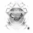 superman vs. doomsday  tattoo design idea
