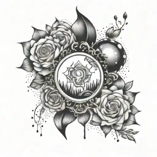 being present with future and past around tattoo design idea