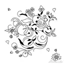 3 daughters tattoo design idea