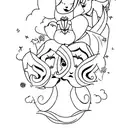 3 daughters tattoo design idea