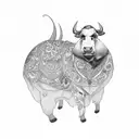 moo bug bear 3 daughters tattoo design idea