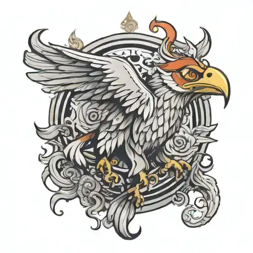 shanks one piece griffin  tattoo design idea