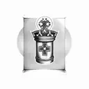 beerglass cross king crown tattoo design idea