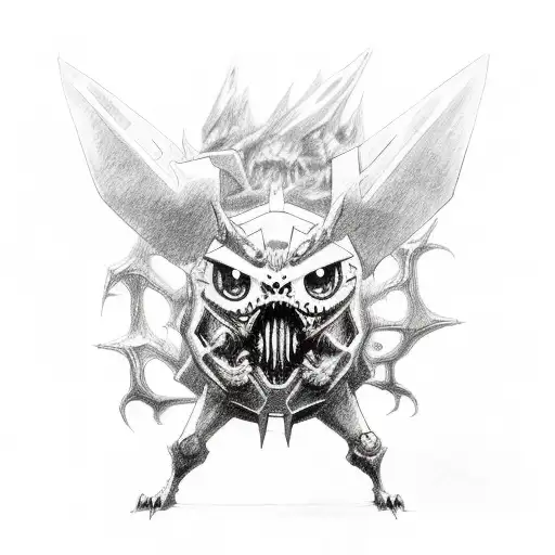 zombie pokemon tattoo design idea