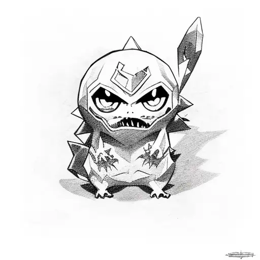 zombie pokemon tattoo design idea