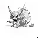 zombie pokemon tattoo design idea