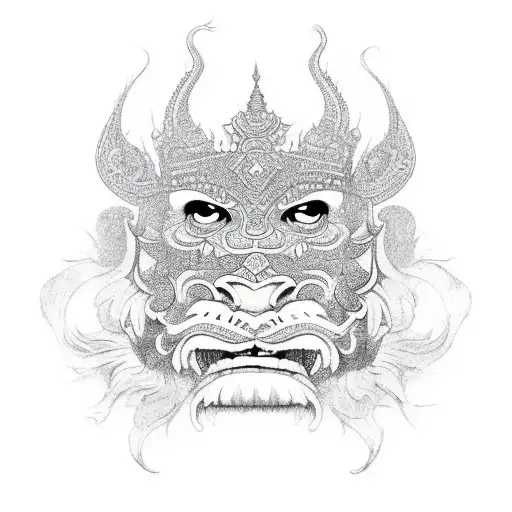 barong bali tattoo design idea