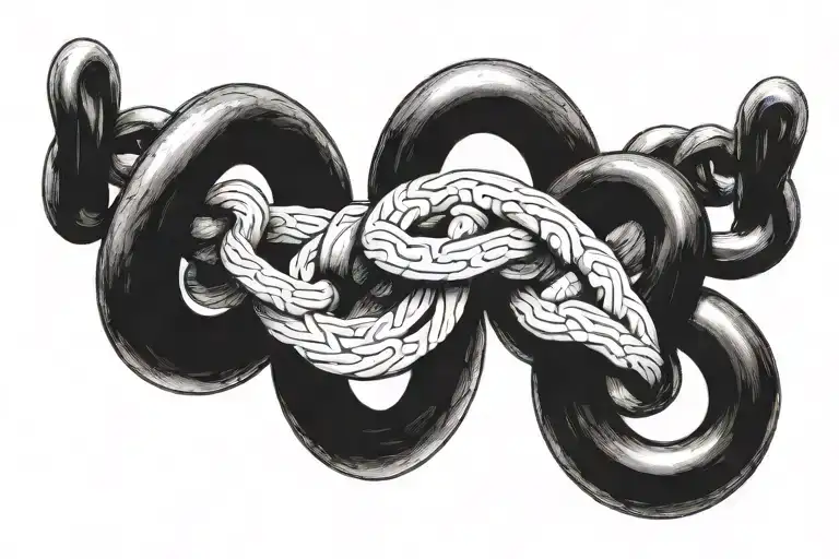 shackles tattoo design idea