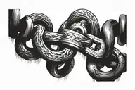 shackles tattoo design idea