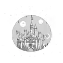 castle on a hill tattoo design idea