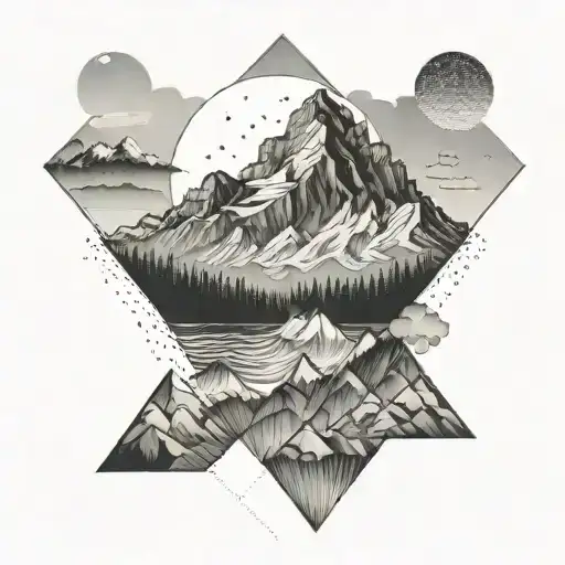 gothic mountain in crested butte, co tattoo design idea